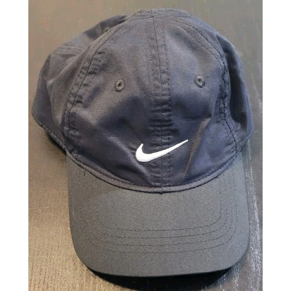 Nike Hat Cap Strapback Infant Black Dri-Fit Polyester Swoosh